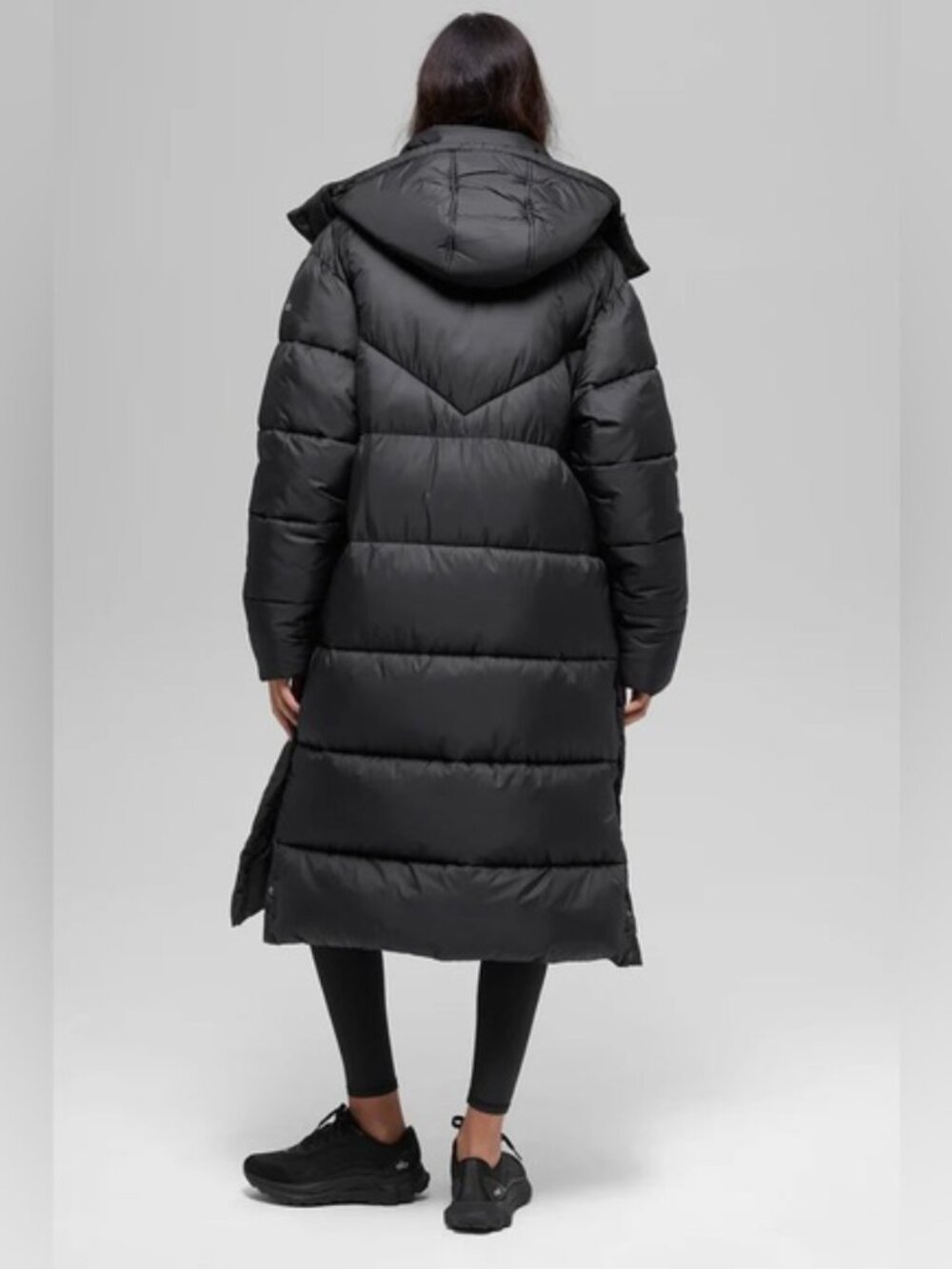 NEW ALO Gold Rush Puffer Trench Long Coat Jacket | US XS Unisex - Picture 2 of 14
